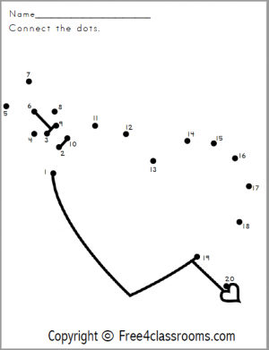 free printable dot to dot worksheet