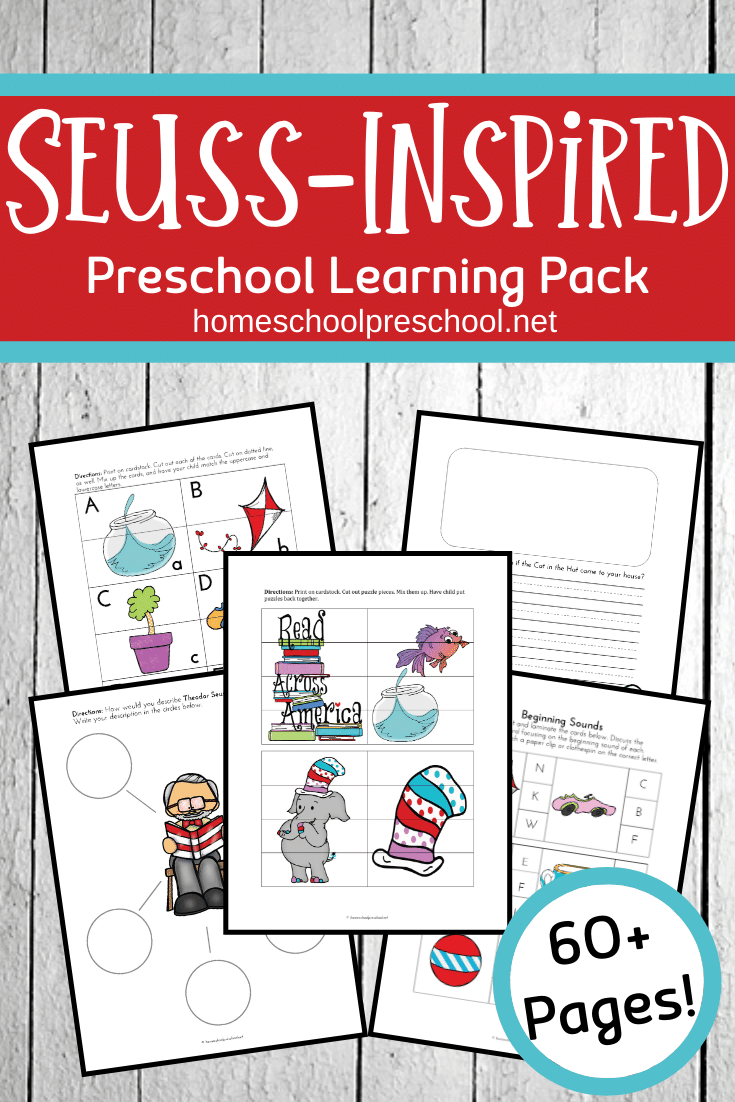 Free Printable Dr Seuss Worksheets for Preschoolers