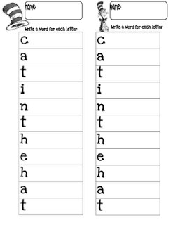 free printable dr seuss worksheet
