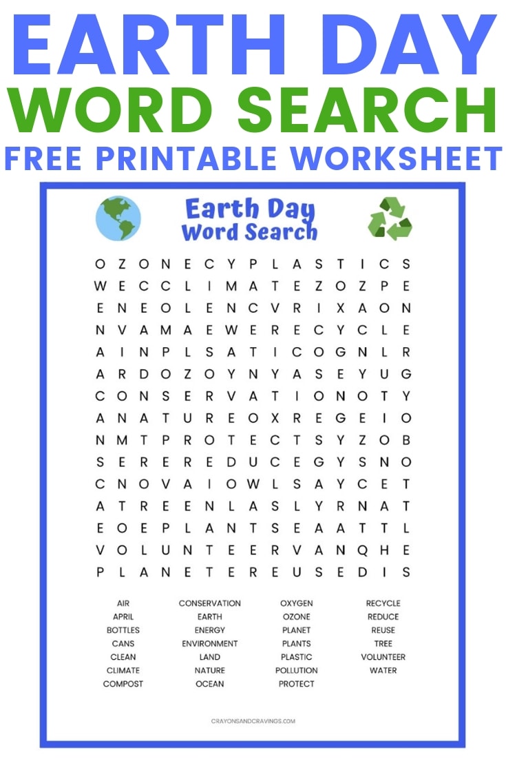 free printable earth day worksheet