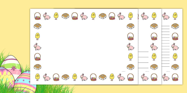 FREE Easter Printable Activities for Kids, Full Page Borders