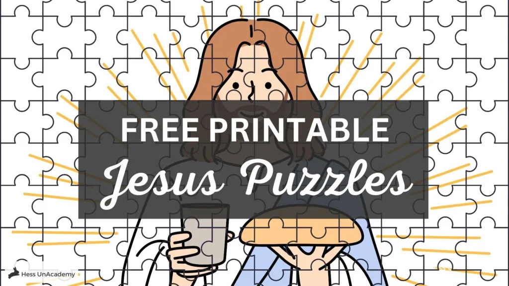 Free Printable Jesus Puzzle for Kids - Hess UnAcademy