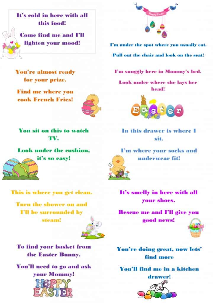 Easter Hunt Riddle Free Printable - Clutterbug