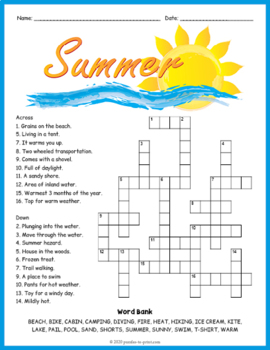 free printable easy crossword puzzles uk