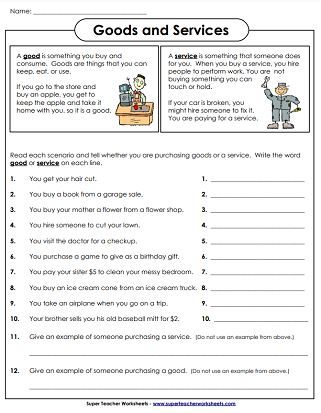 free printable economics worksheet
