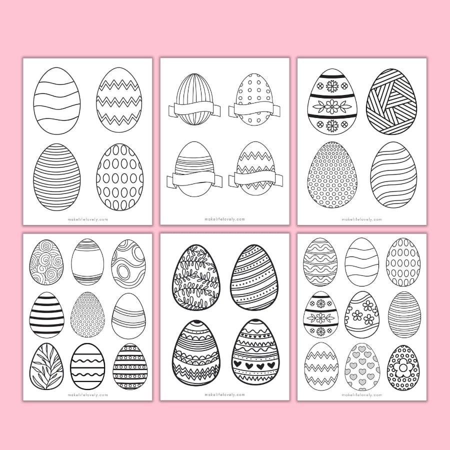 32 FREE Easter Egg Printable Pages - Make Life Lovely - Worksheets Library 32-free-easter-egg-printable-pages-make-life-lovely-worksheets-library