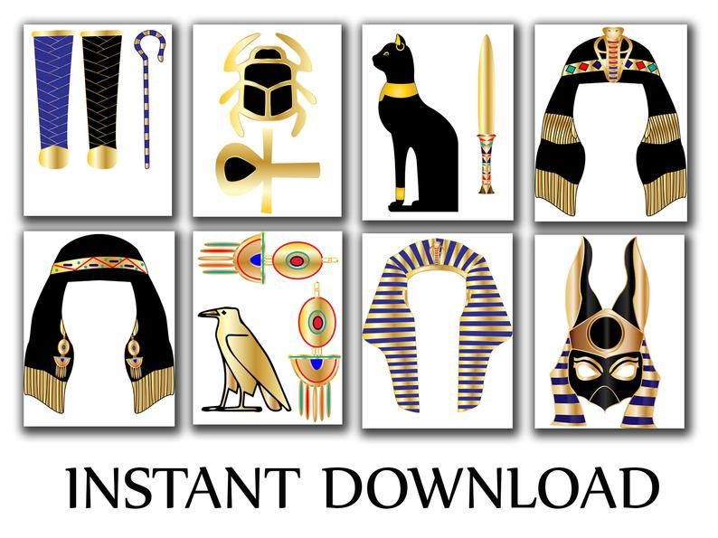 free printable egyptian photo booth props