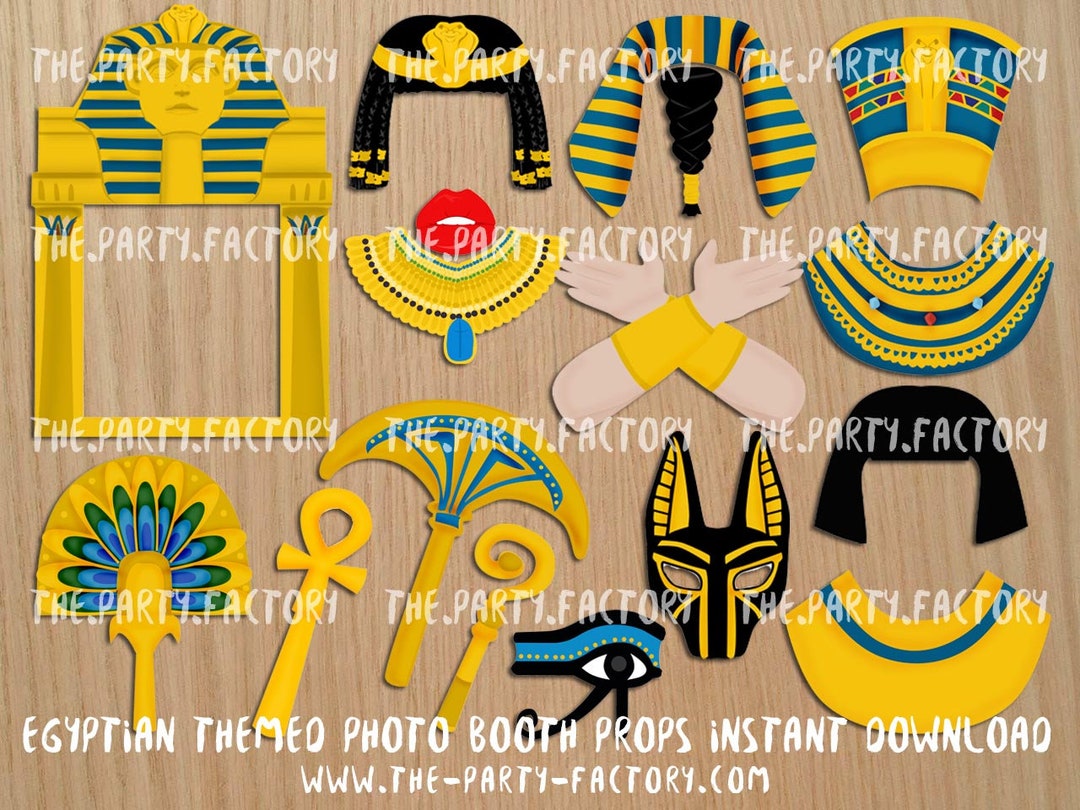 free printable egyptian photo booth props
