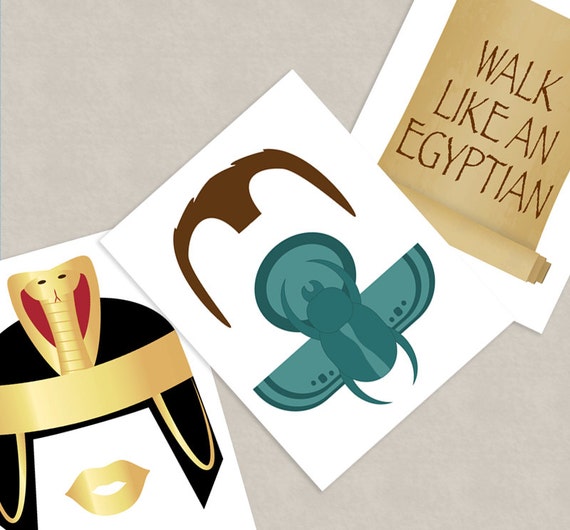 free printable egyptian photo booth props