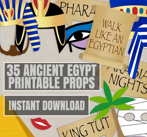 new party release: Egyptian Photobooth Props - Paper and Cake