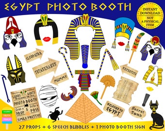 free printable egyptian photo booth props