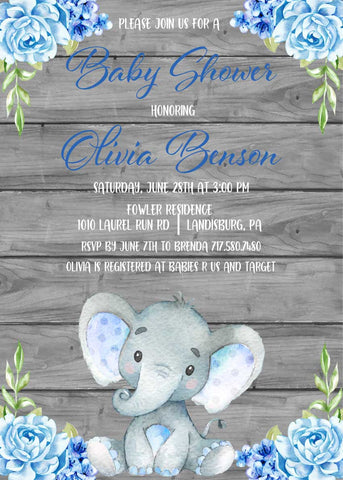 free printable elephant thank you cards