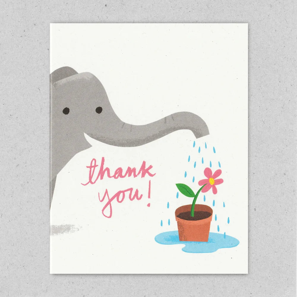 free printable elephant thank you cards