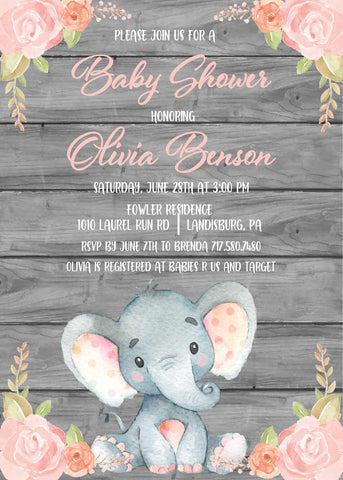 free printable elephant thank you cards