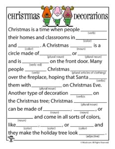 Christmas Ad Libs Fill-In Word Game Printables | Woo! Jr. Kids ...