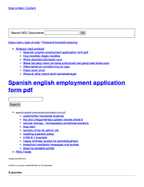 free printable employment applications in spanish
