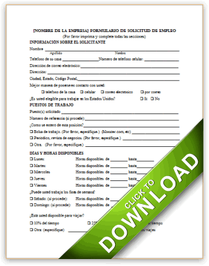 free printable employment applications in spanish