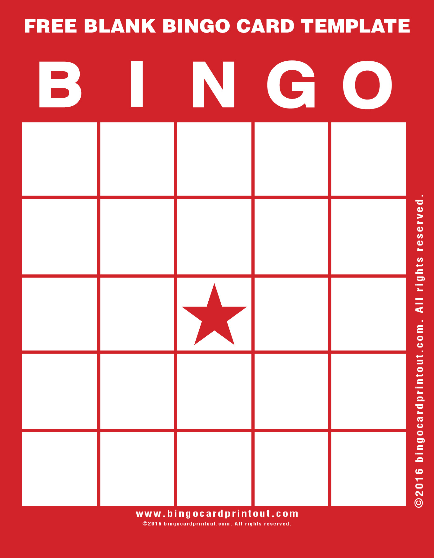 Free Blank Bingo Card Template - BingoCardPrintout.com
