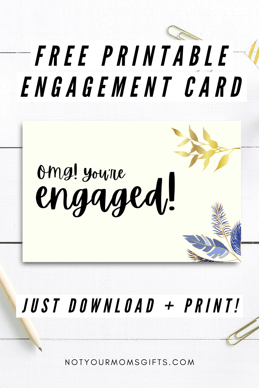 free printable engagement thank you cards