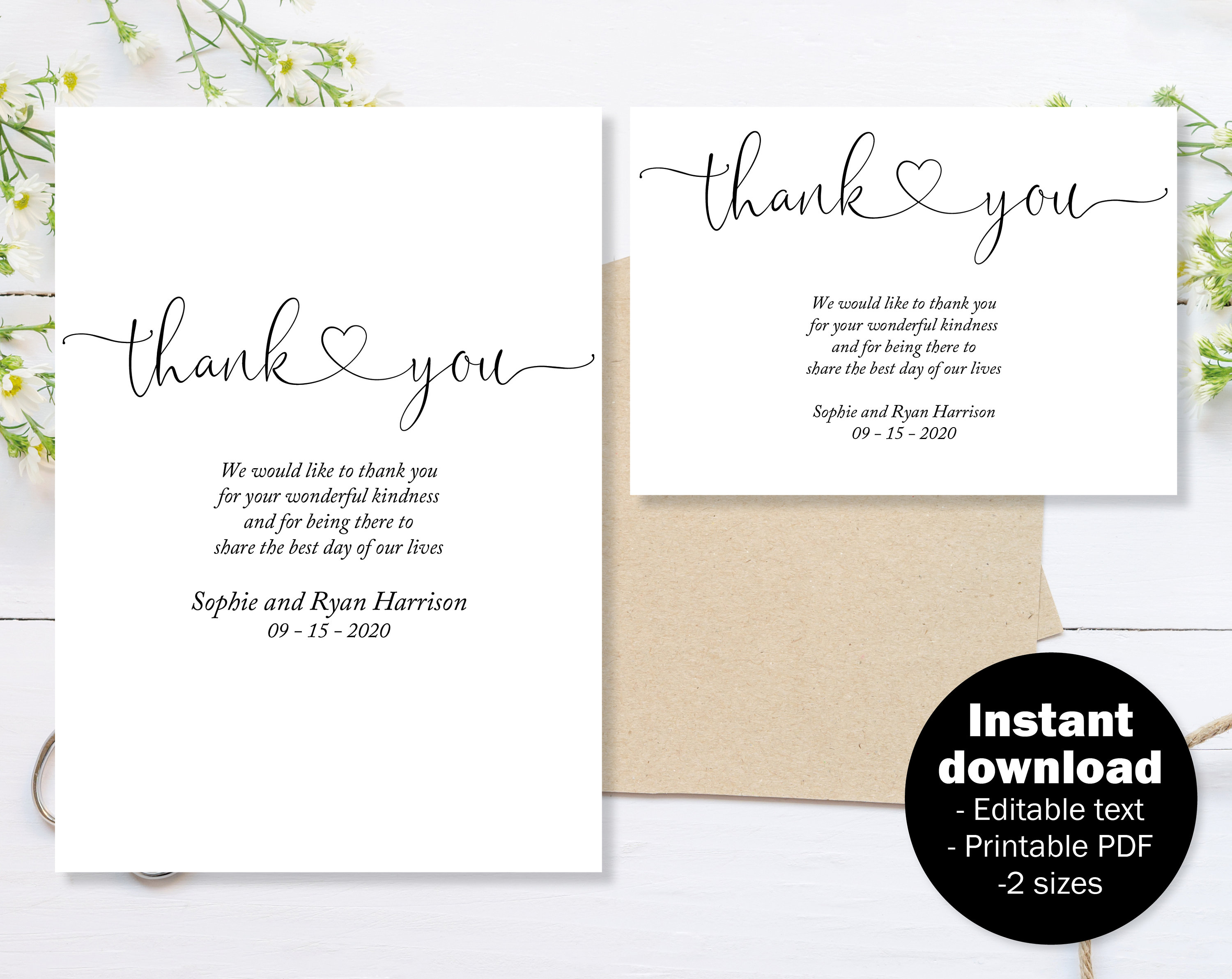 free printable engagement thank you cards