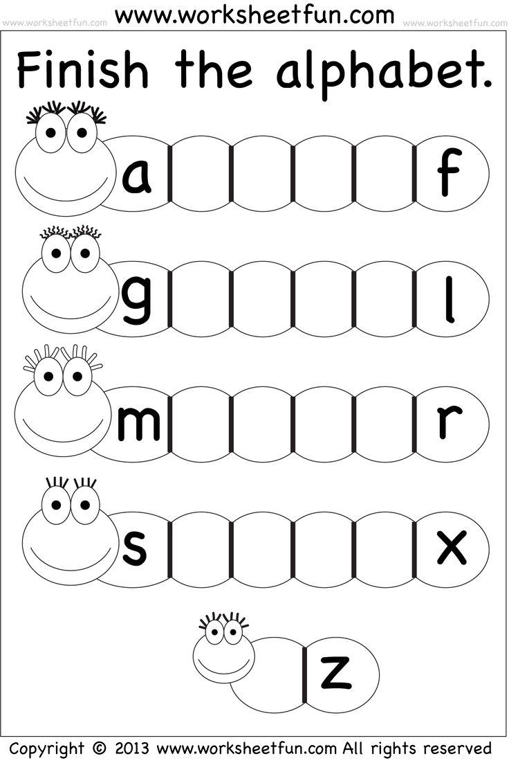 Alphabet Worksheets for Kids - Free ABC Kindergarten Worksheets