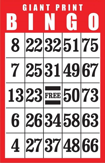 free printable english bingo cards