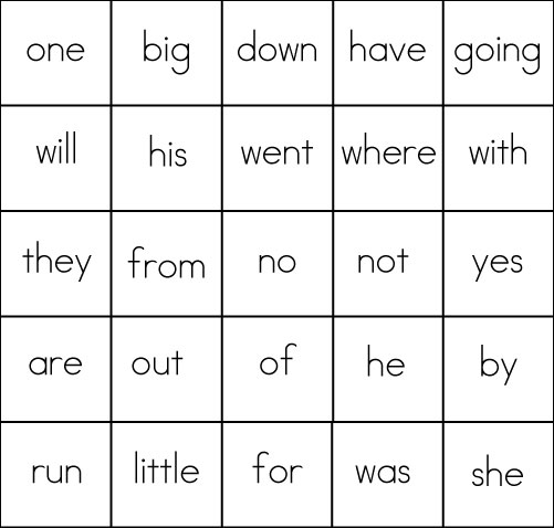 free printable english bingo cards