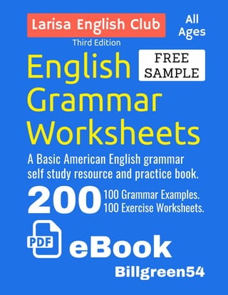 free printable english grammar worksheet
