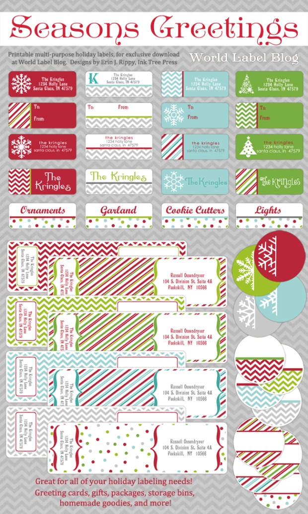 free printable envelope labels