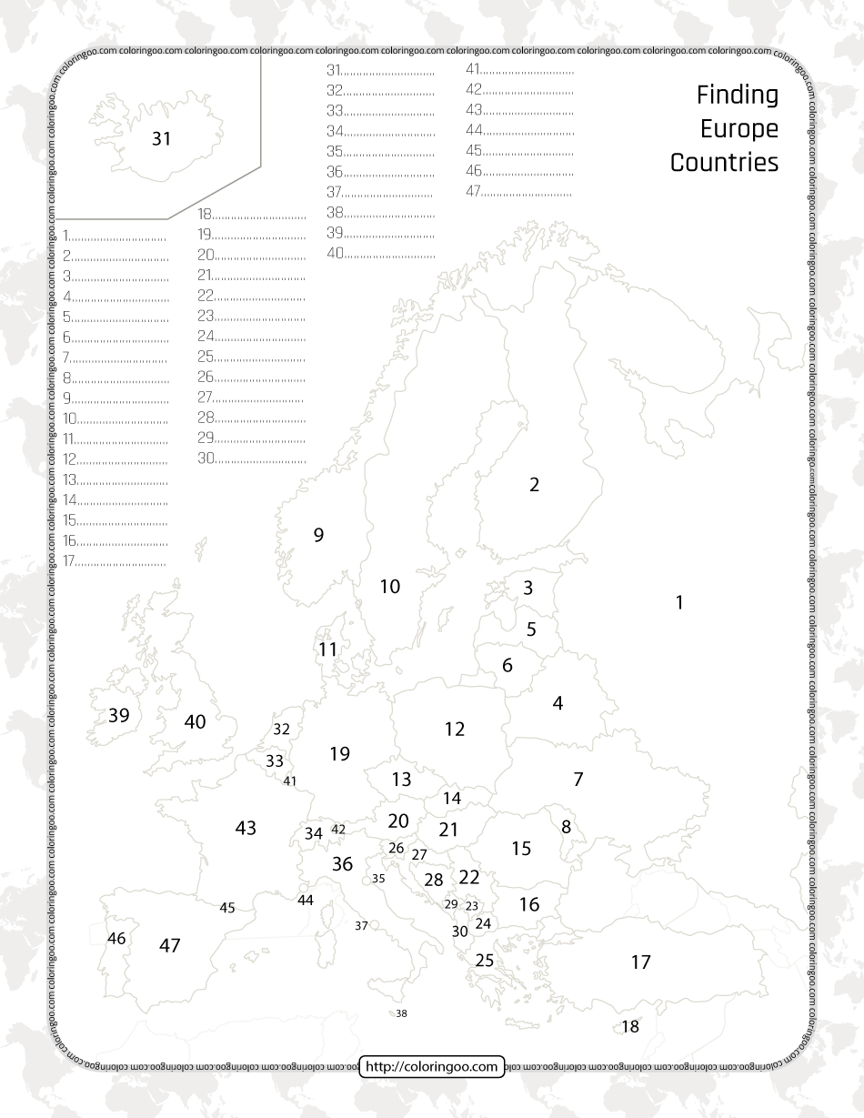 free printable europe map quiz