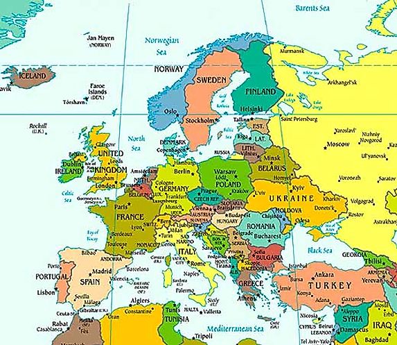 free printable europe map