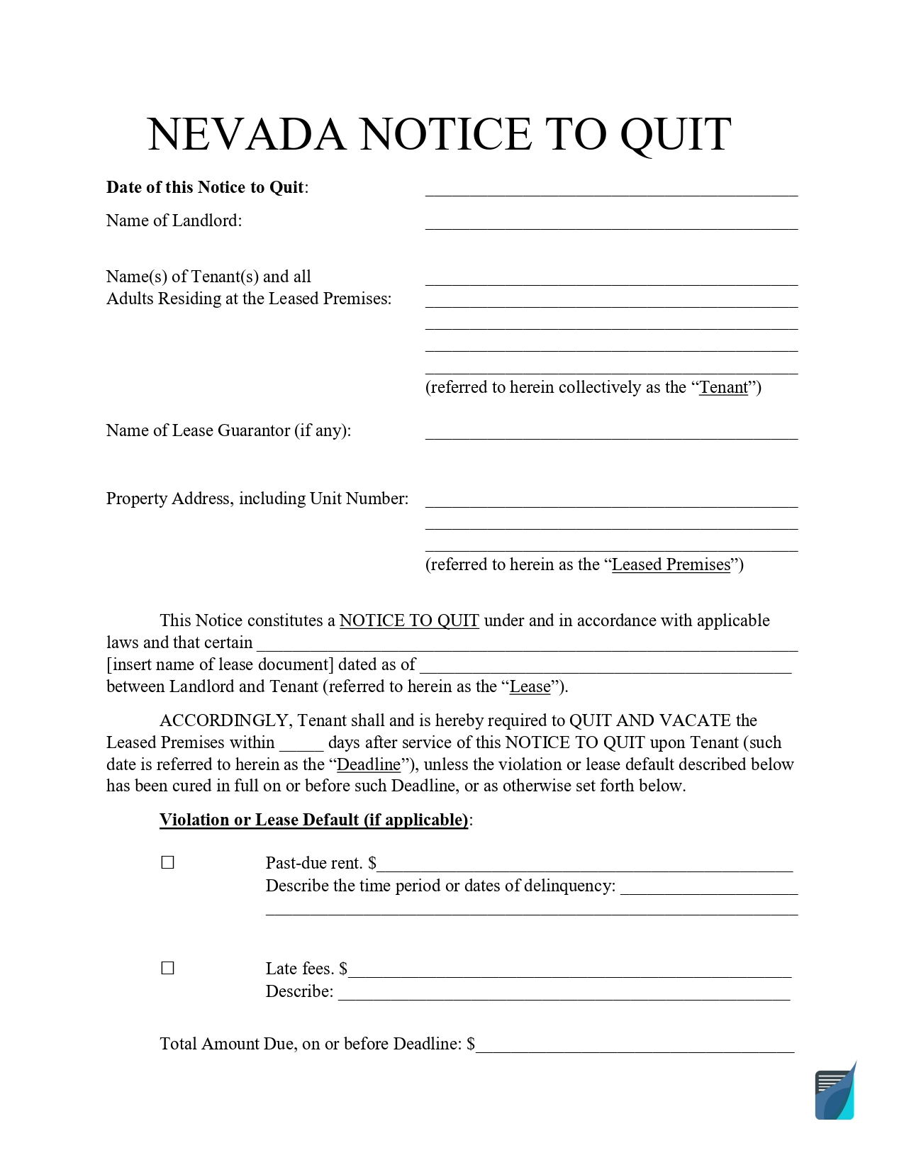 free printable eviction notice for wisconsin
