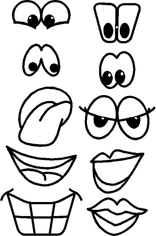free printable eyes and mouth
