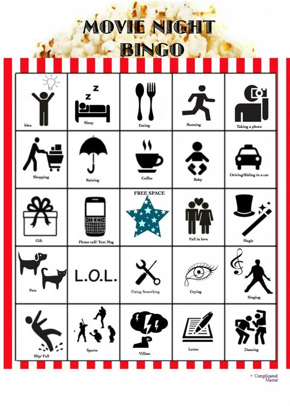 free printable family bingo cards