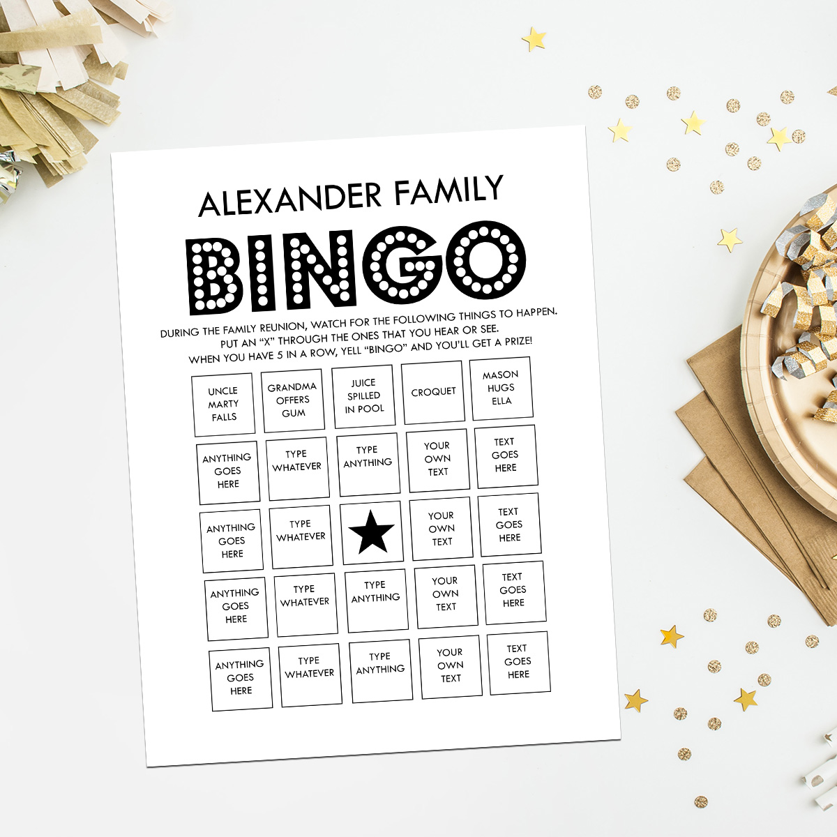The Life in Pieces Bingo episode: Get your printable family BINGO ...