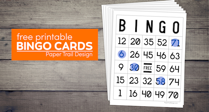 free printable family bingo cards