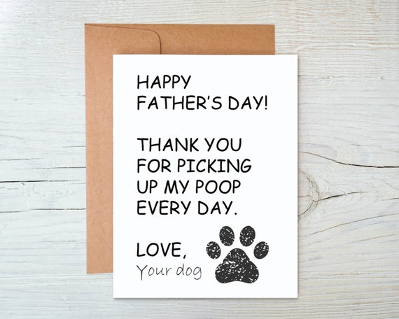 free printable fathers day card from dog