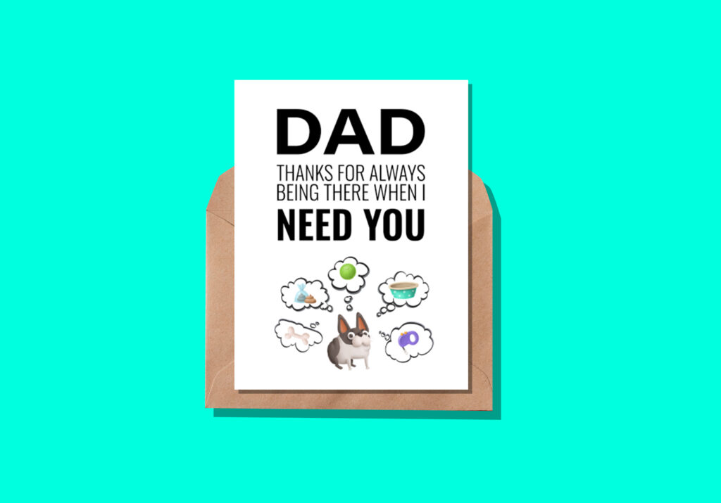 Free free printable fathers day card from dog, Download Free free ...