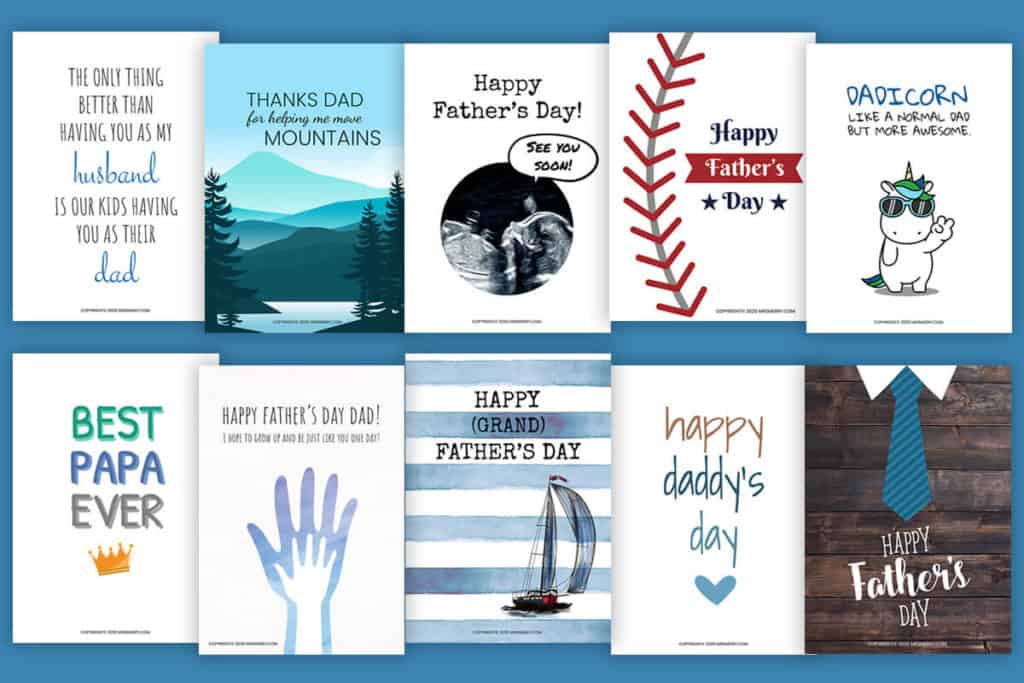 free printable fathers day cards papa