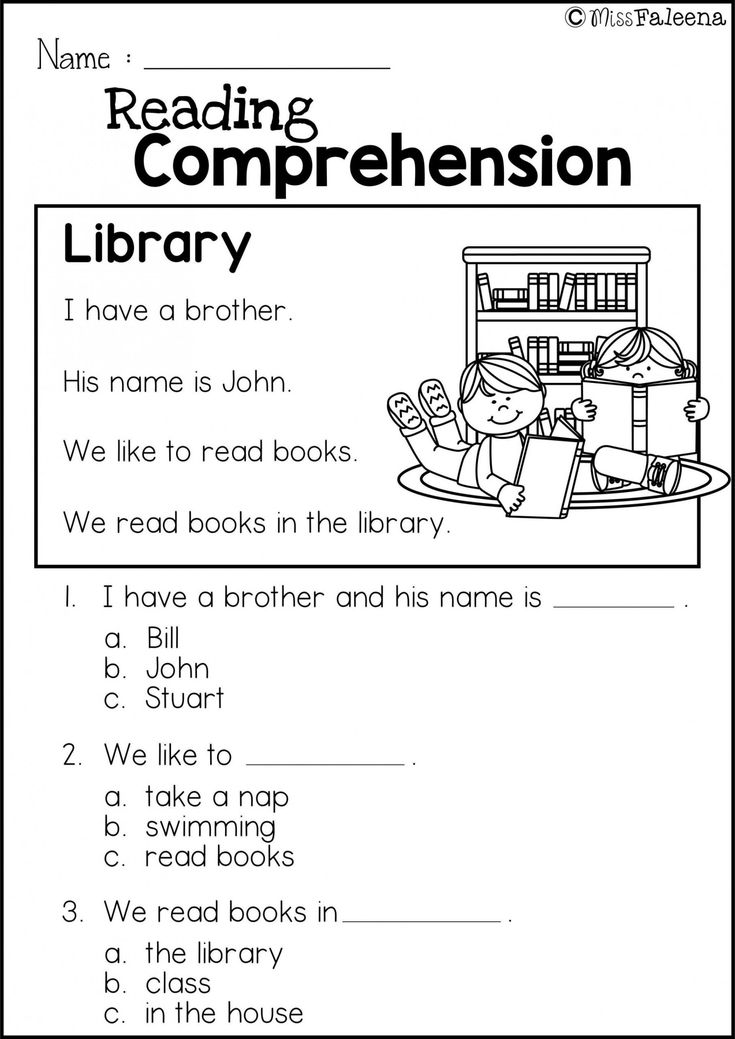 free printable first grade reading worksheet
