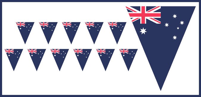 Australian Flag Bunting - PAPERZIP