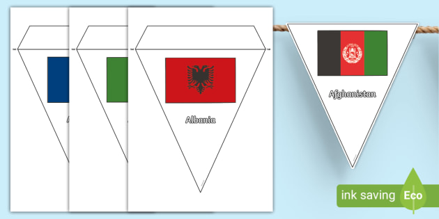 free printable flags bunting