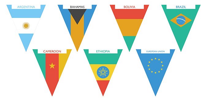 World Flag Bunting - PAPERZIP