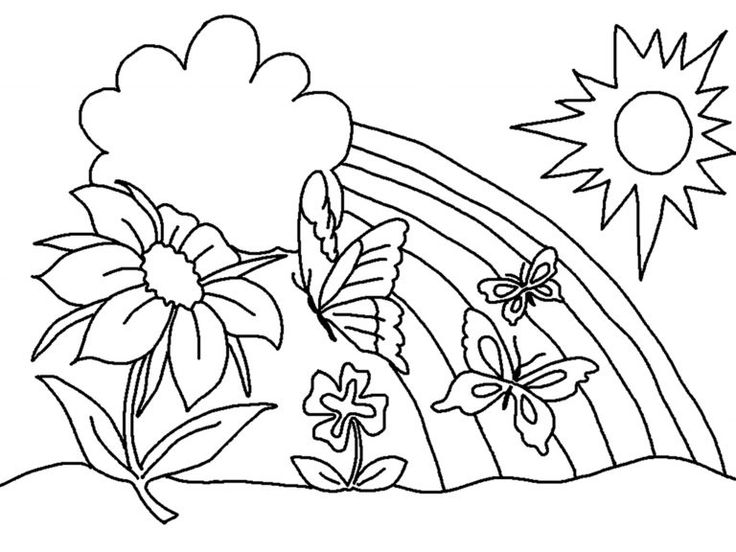 free printable flower coloring pages for preschoolers