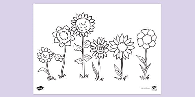 free printable flower coloring pages for preschoolers