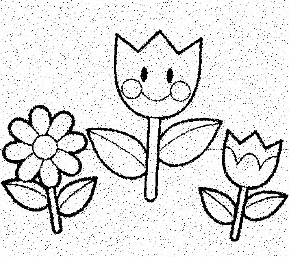 free printable flower coloring pages for preschoolers