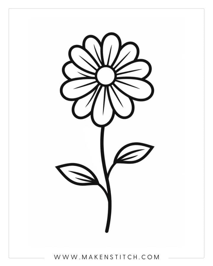 free printable flower coloring pages for preschoolers