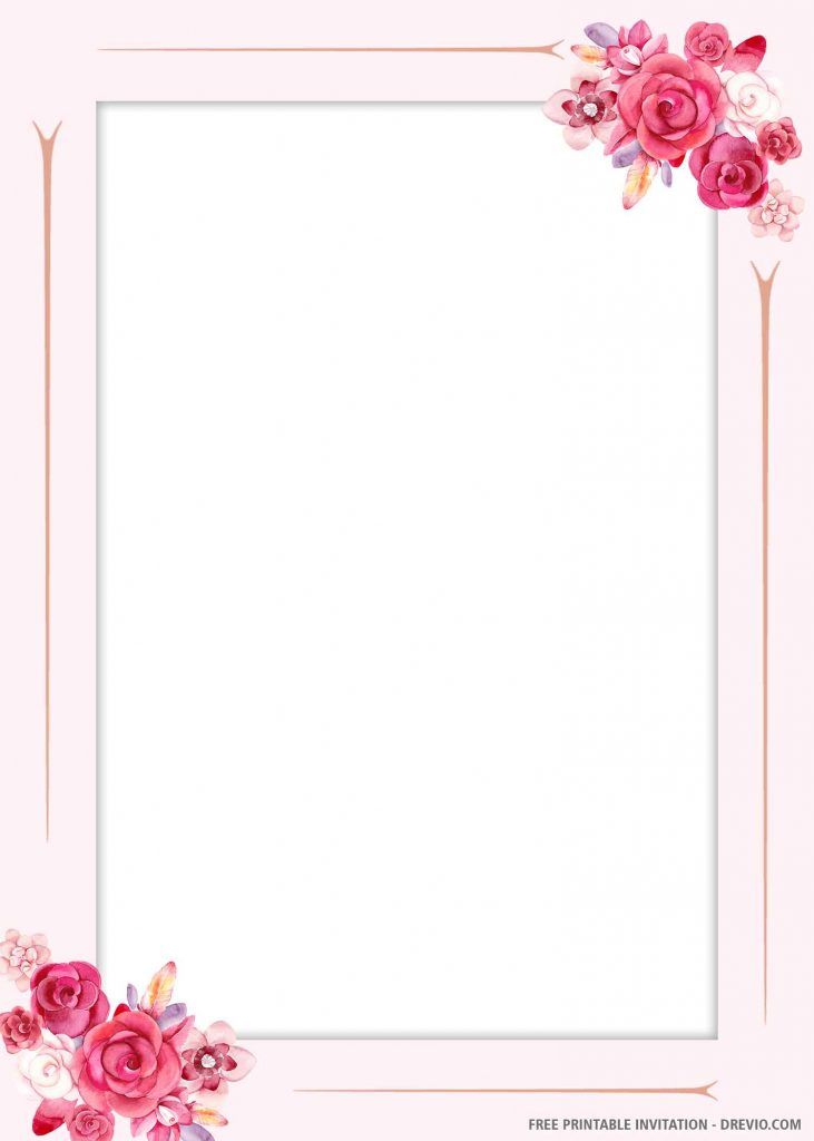 FREE PRINTABLE) - Floral Motives Wedding Invitation Templates ...