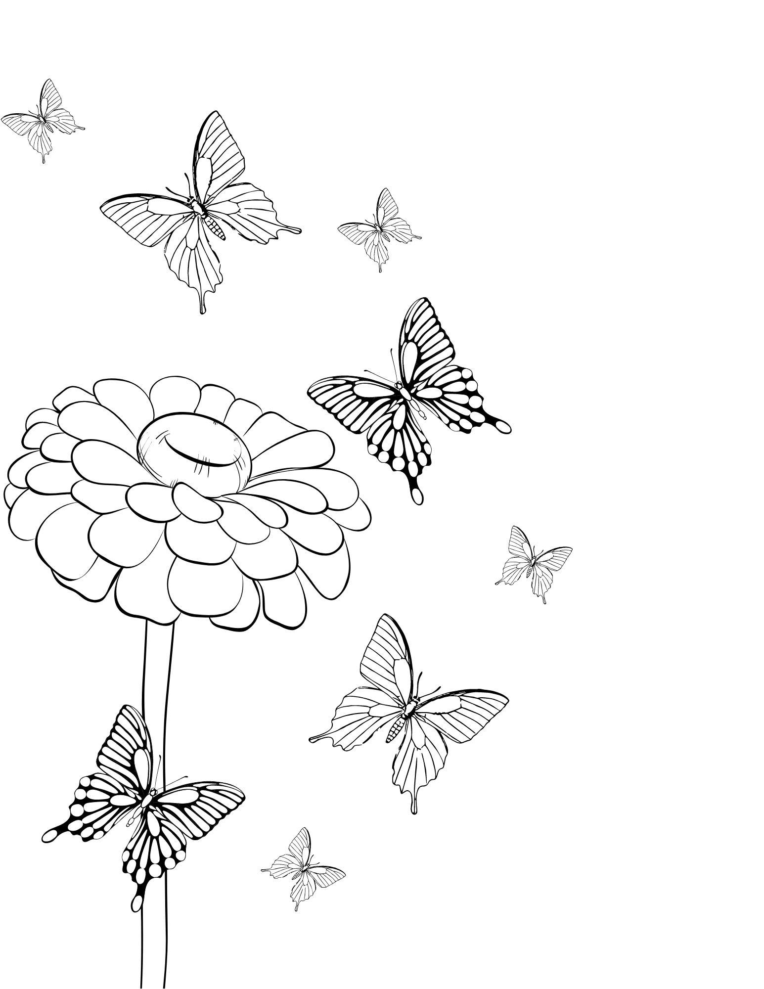 free printable flowers and butterflies