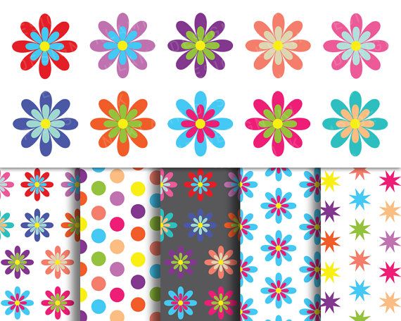 free printable flowers clip art